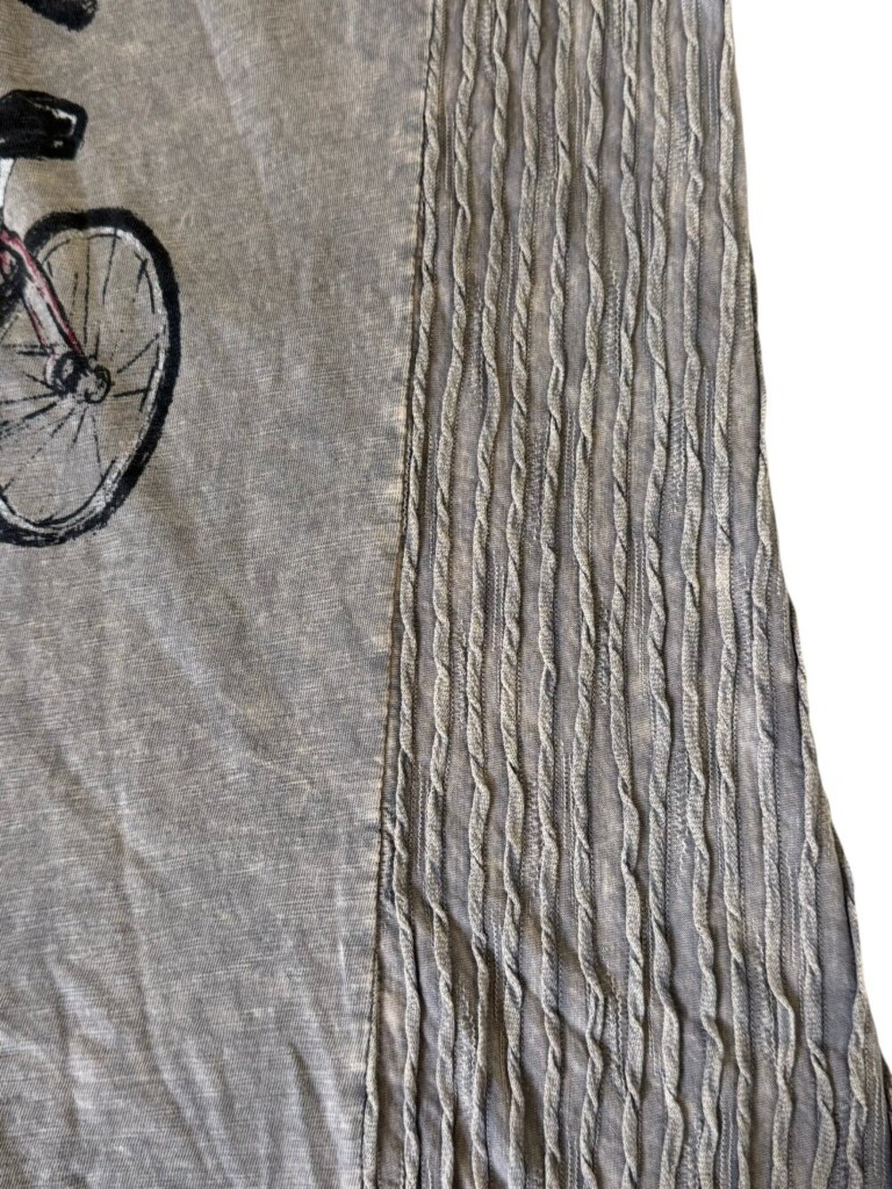 Jess & Jane Cotton Mineral Wash Art-To-Wear Tunic Whimsigoth A-Line Gray USA L - Picture 6 of 12